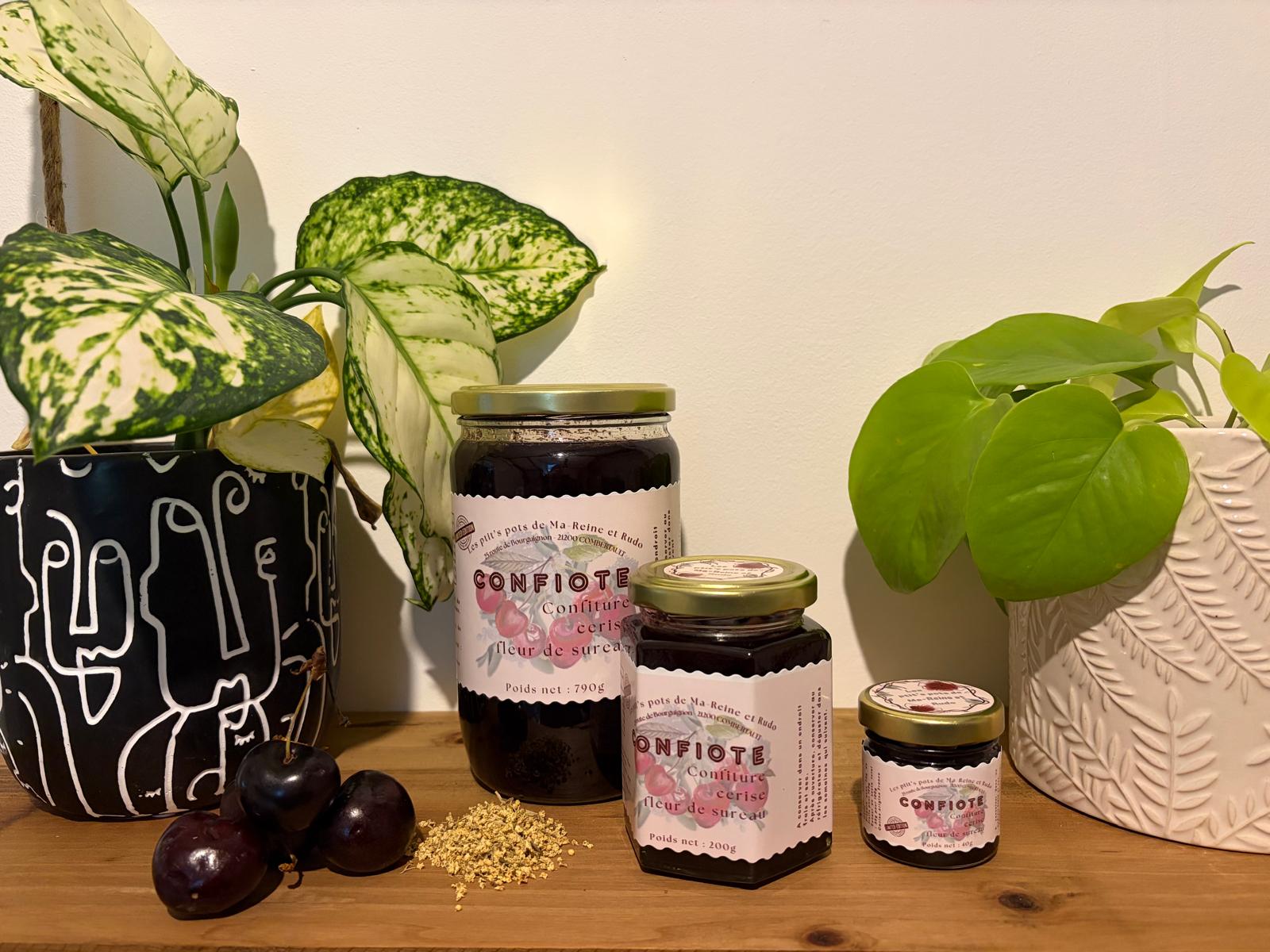 Confiture Cerise - Fleur de sureau - Édition limitée 1 Confiture Cerise - Fleur de sureau - Édition limitée